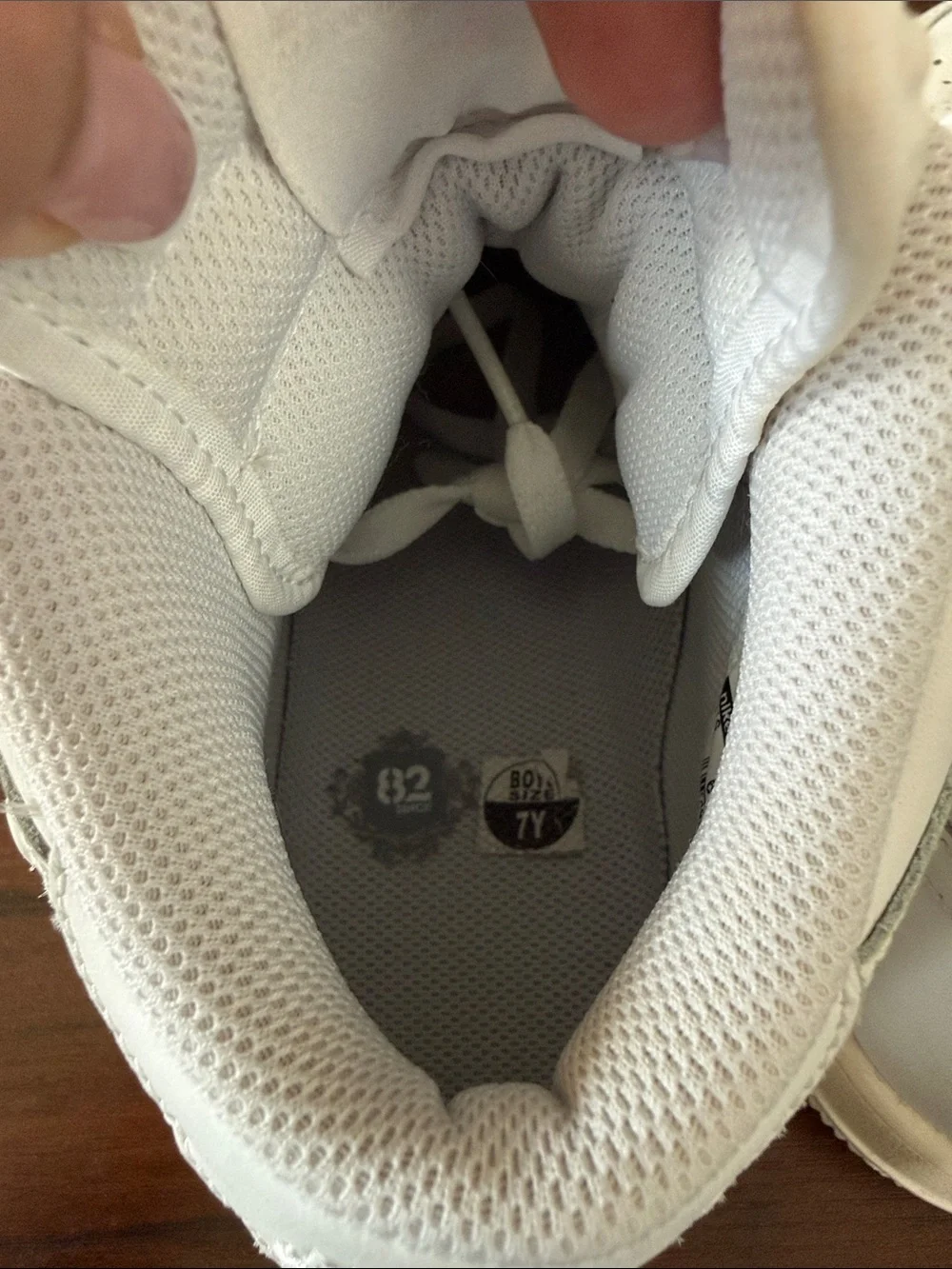Women’s 8.5 (Boys 7Y) Nike Airforce 1 White High-Top Sneakers with Ankle Strap